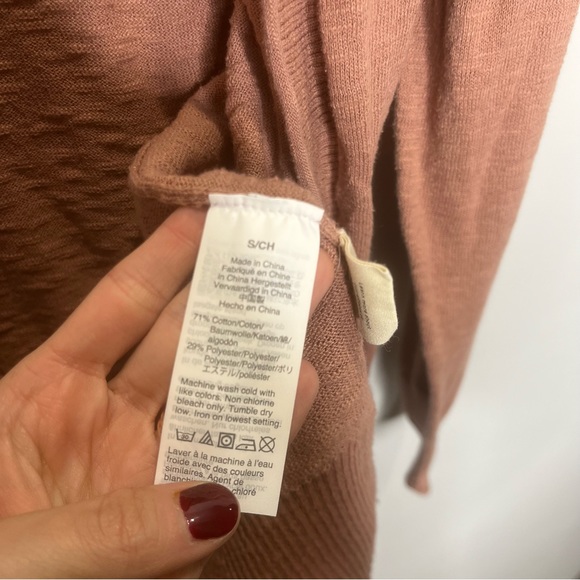 MADEWELL | Blush Pink Cardigan Sweater - Picture 9 of 11